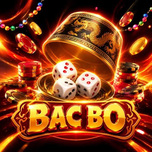 Mesa de Bac Bo ao vivo com dados vermelhos e azuis sobre o feltro