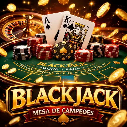 Mesa de blackjack ao vivo com cartas distribuídas sobre o feltro verde